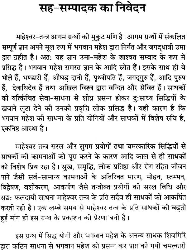Maheshwar Tantra [Hindi] - Retail Maharaj