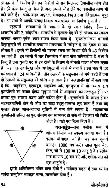 सौन्दर्य लहरी (संस्कृत एवं हिंदी अनुवाद)- Saundarya Lahari with Detailed Explanation in Hindi - Retail Maharaj
