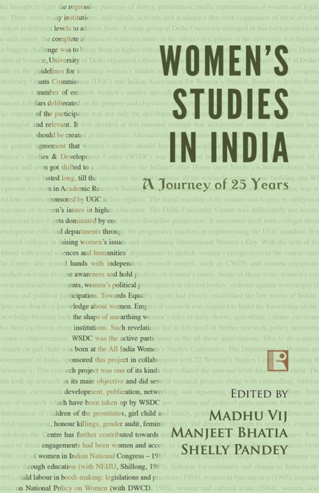 Women's Studies in India: A Journey of 25 Years - Retail Maharaj