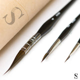 Stationerie Petal & Calligraphy Rigger Mop Brush Set – Hybrid Kolinsky - Retail Maharaj