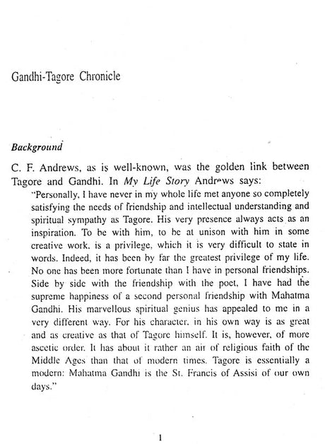 A Gandhi-Tagore Chronicle (An Old and Rare Book) - Retail Maharaj