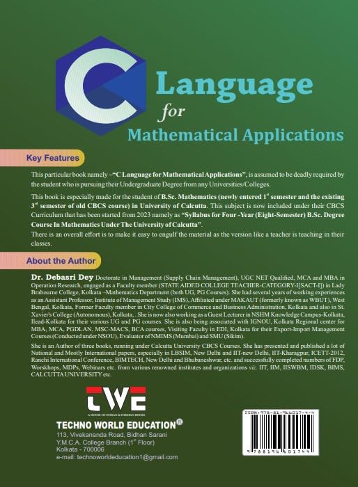 C Language For Mathematical Applicatons (English Version) - Retail Maharaj