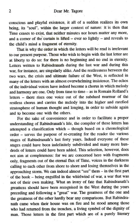 Dear Mr. Tagore (95 Letters Written to Rabindranath Tagore from Europe and America) (An old and Rare book) - Retail Maharaj