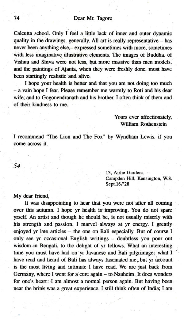 Dear Mr. Tagore (95 Letters Written to Rabindranath Tagore from Europe and America) (An old and Rare book) - Retail Maharaj