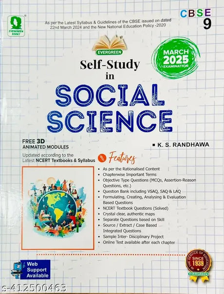 Evergreen CBSE Self- Study in Social Science for Class 9 (2025) - Retail Maharaj