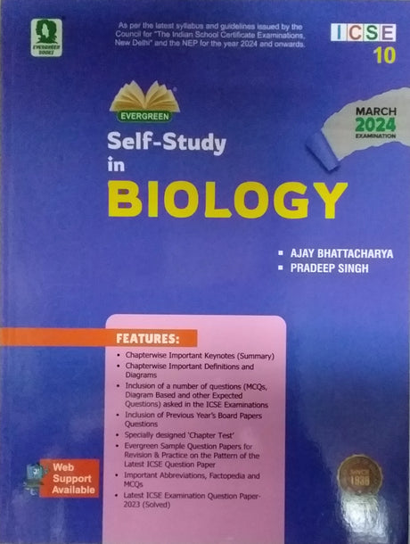Evergreen ICSE Self-Study in Biology Class-10 - Retail Maharaj