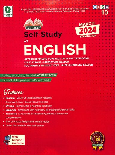 EVERGREEN SELF-STUDY IN “ENGLISH” FOR CLASS- 10th CBSE - Retail Maharaj
