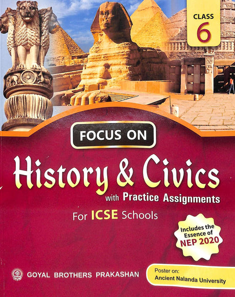 Focus On History & Civics With Practice Assignments Class 6 : Icse - Retail Maharaj