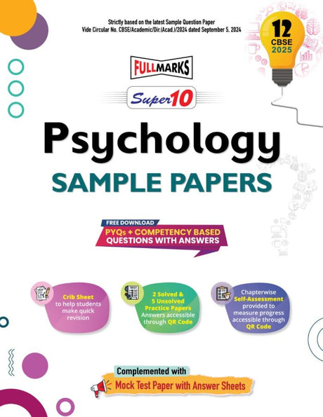 Full Marks Super 10 Sample Papers Psychology for Class 12 | 2025 Exam - Retail Maharaj