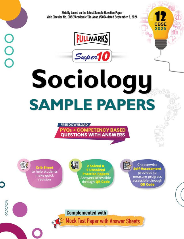 Full Marks Super 10 Sample Papers Sociology for Class 12 | 2025 Exam - Retail Maharaj