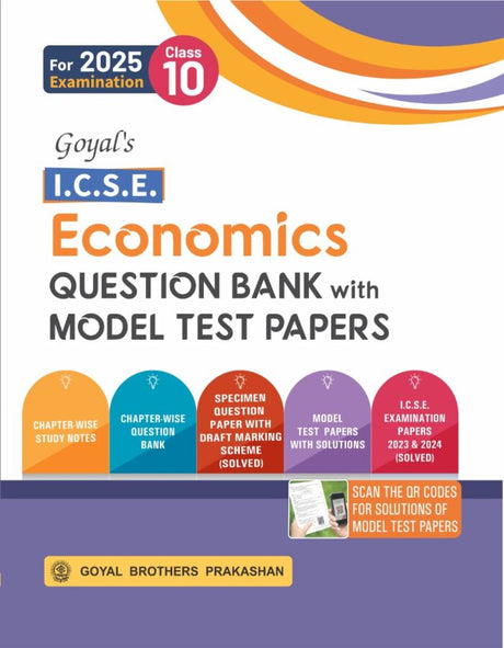 Goyal Brothers ICSE Economics Question Bank with Model Test Papers for Class 10 | 2025 Exam - Retail Maharaj