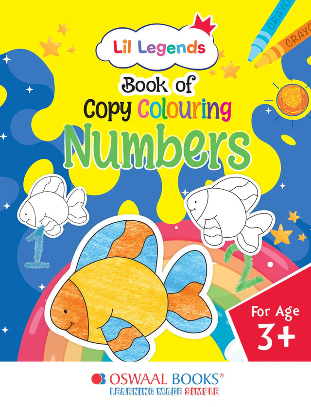 Lil Legends Book of Copy Colouring for kids,To Learn About Numbers 1-10, Age 3 + - Retail Maharaj