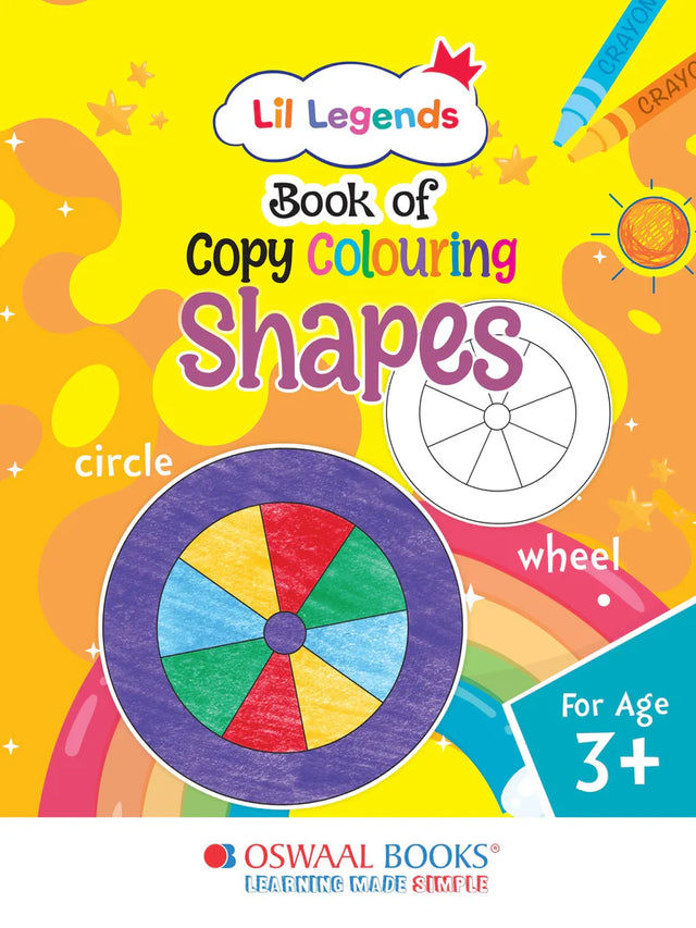 Lil Legends Book of Copy Colouring for kids,To Learn About Shapes, Age 3 + - Retail Maharaj
