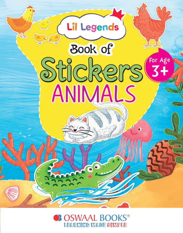 Lil Legends Book of Stickers For Kids, Age 3+, To learn about Animals - Retail Maharaj