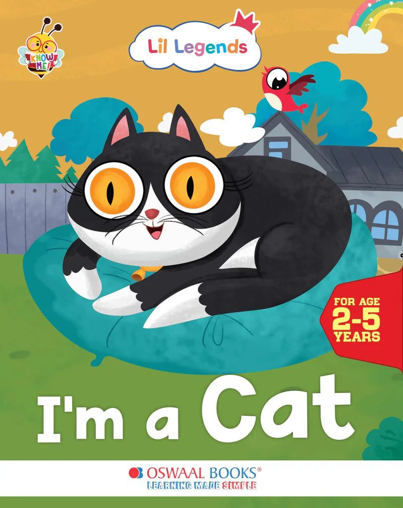 Lil Legends Know me Series, I am a CAT/Fascinating Animal Book- Pet Animal, Exciting Illustrated Book for kids, Age 2+ - Retail Maharaj