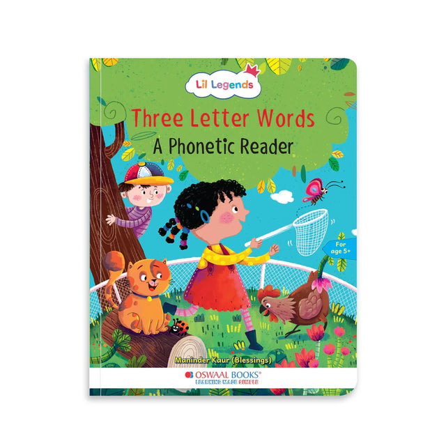 Lil Legends Three Letter words | Phonic Reading Book | English Reading Book For Kids | Age 5+ Years - Retail Maharaj