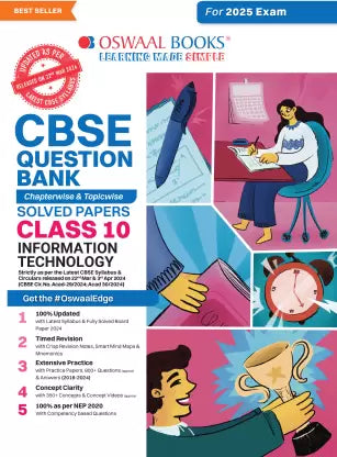 Oswaal CBSE Question Bank Class 10 IT, Chapterwise and Topicwise Solved Papers For Board Exams 2025 - Retail Maharaj
