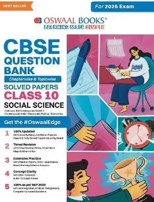 Oswaal CBSE Question Bank Class 10 Social Science, Chapterwise and Topicwise Solved Papers For Board Exams 2025 - Retail Maharaj