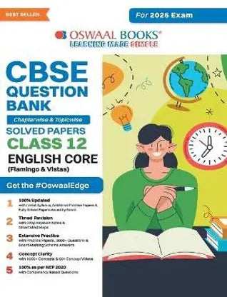 Oswaal CBSE Question Bank Class 12 English Core, Chapterwise and Topicwise Solved Papers For Board Exams 2025 - Retail Maharaj