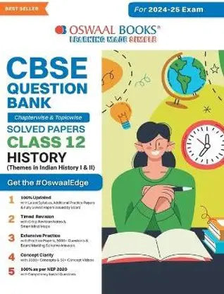 Oswaal CBSE Question Bank Class 12 History, Chapterwise and Topicwise Solved Papers For Board Exams 2025 - Retail Maharaj