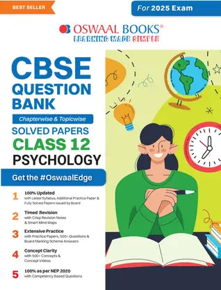 Oswaal CBSE Question Bank Class 12 Psychology, Chapterwise and Topicwise Solved Papers For Board Exams 2025 - Retail Maharaj