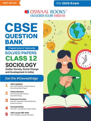 Oswaal CBSE Question Bank Class 12 Sociology, Chapterwise and Topicwise Solved Papers For Board Exams 2025 - Retail Maharaj