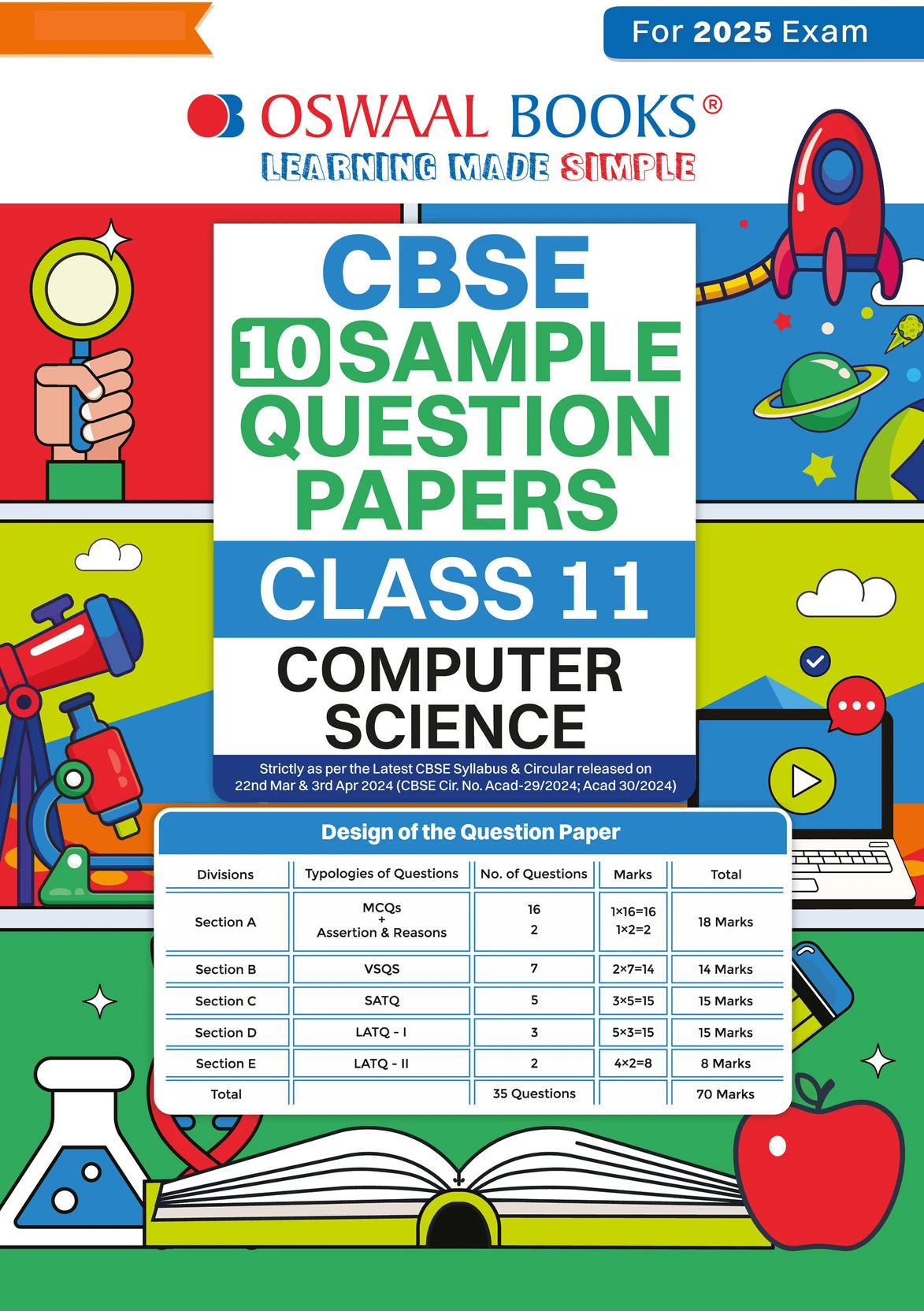 Oswaal CBSE Sample Question Papers Class 11 Computer Science Book (For 2025 Exam) - Retail Maharaj