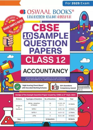 Oswaal CBSE Sample Question Papers Class 12 Accountancy (For 2025 Exam) - Retail Maharaj