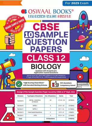 Oswaal Cbse Sample Question Papers Class 12 Biology (for 2025 Exam) - Retail Maharaj