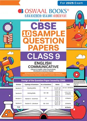Oswaal CBSE Sample Question Papers Class 9 English Communicative Book (For 2025 Exam) - Retail Maharaj
