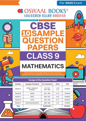 Oswaal CBSE Sample Question Papers Class 9 Mathematics Book (For 2025 Exam) - Retail Maharaj
