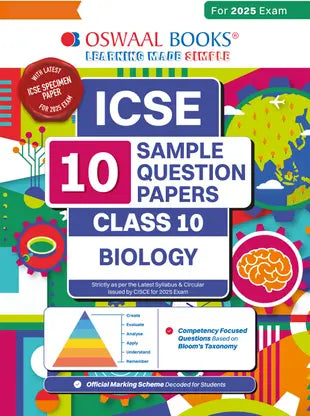 Oswaal Icse | 10 Sample Question Papers | Class 10 | Biology (for 2025 Exam) - Retail Maharaj