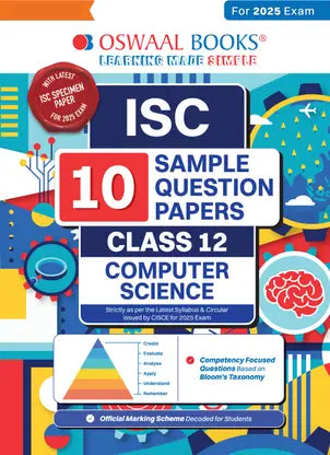 Oswaal ISC | 10 Sample Question Papers | Class 12 | Computer science (For 2025 Exam) - Retail Maharaj