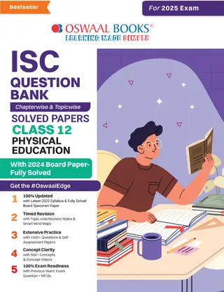 Oswaal ISC Question Bank Chapter-wise Topic-wise Class 12 Physical Education - Retail Maharaj