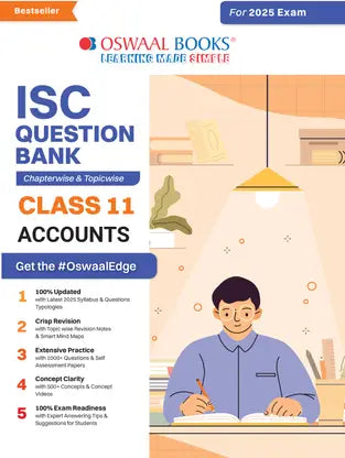 Oswaal ISC Question Bank Class 11 Accountancy | Chapterwise | Topicwise | Solved Papers | For 2025 Exams - Retail Maharaj