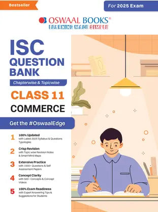 Oswaal ISC Question Bank Class 11 Commerce | Chapterwise | Topicwise | Solved Papers | For 2025 Exams - Retail Maharaj