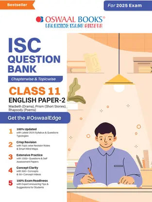 Oswaal ISC Question Bank Class 11 English Paper-2 | Chapterwise | Topicwise | Solved Papers | For 2025 Exams - Retail Maharaj