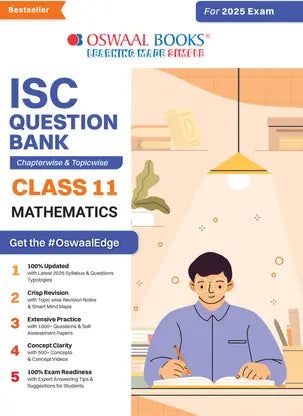 Oswaal ISC Question Bank Class 11 Mathematics | Chapterwise | Topicwise | Solved Papers | For 2025 Exams - Retail Maharaj