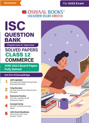 Oswaal ISC Question Bank Class 12 Commerce | Chapterwise | Topicwise | Solved Papers | For Board Exams 2025 - Retail Maharaj