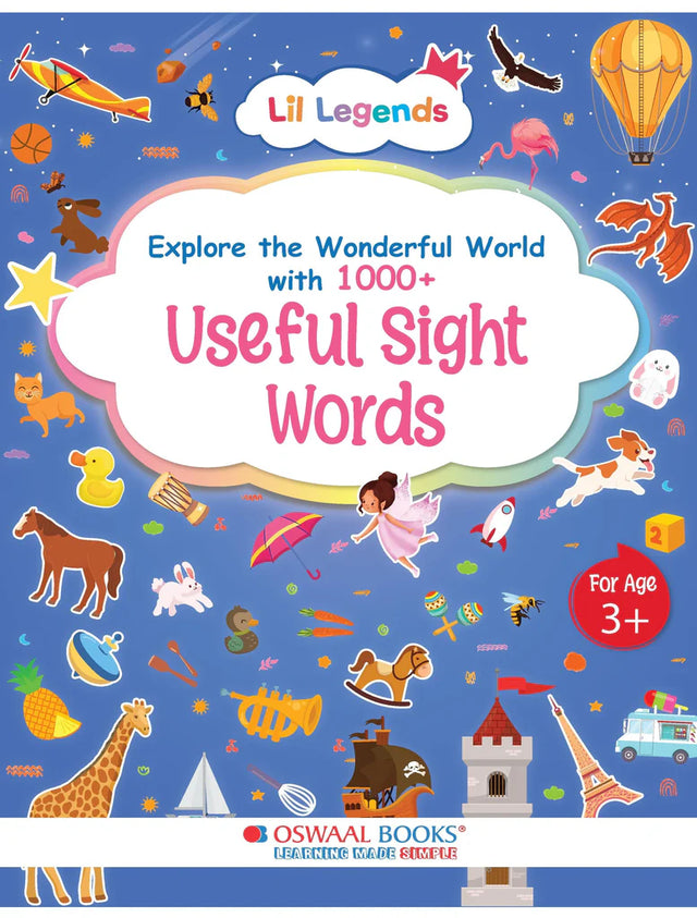 Oswaal Lil Legends Explore The Wonderful World With 1000+ Useful Sight Words (For Age 3+) - Retail Maharaj