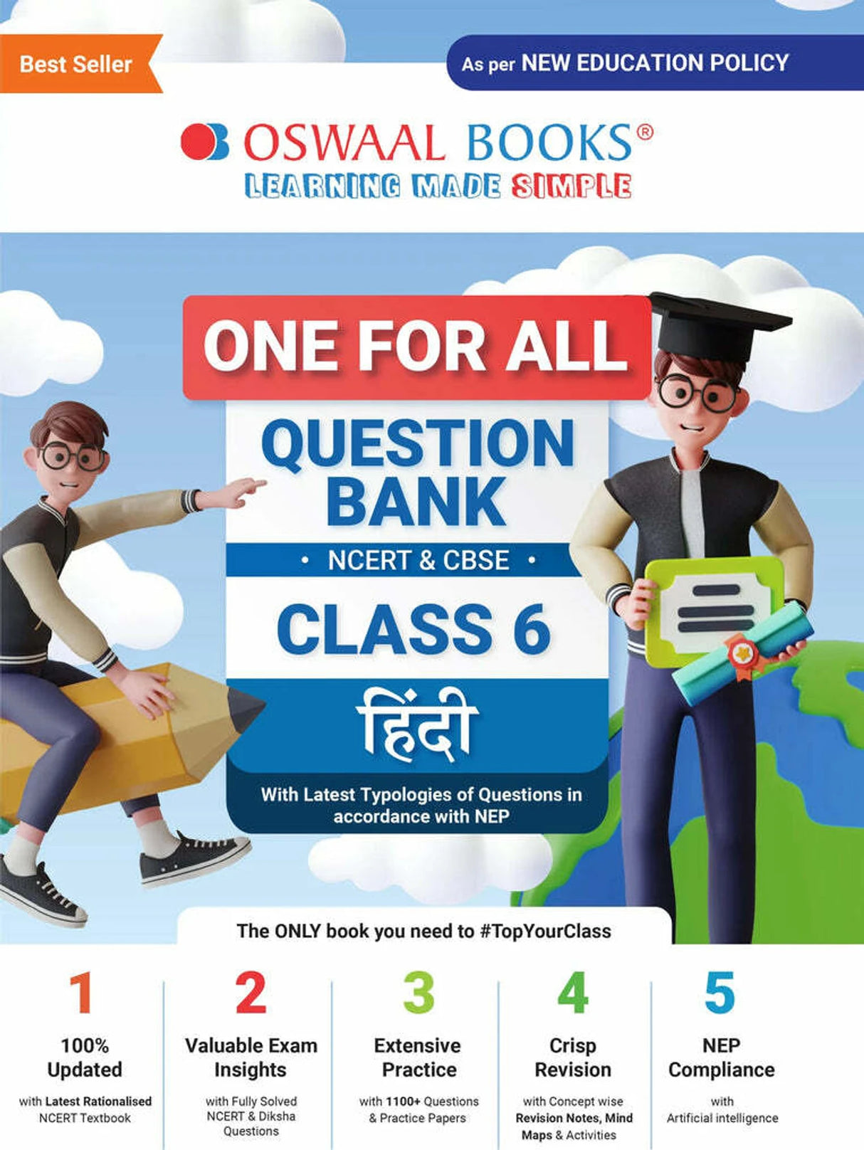 Oswaal One For All Question Bank NCERT & CBSE, Class-6 Hindi - Retail Maharaj