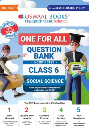 Oswaal One For All Question Bank NCERT & CBSE, Class-6 Social Science - Retail Maharaj