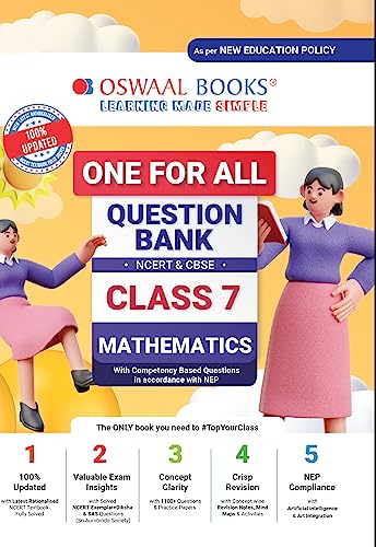 Oswaal One For All Question Bank Ncert & Cbse, Class-7 Mathematics - Retail Maharaj