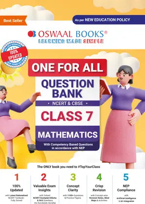 Oswaal One For All Question Bank NCERT & CBSE | Class-7 Mathematics - Retail Maharaj