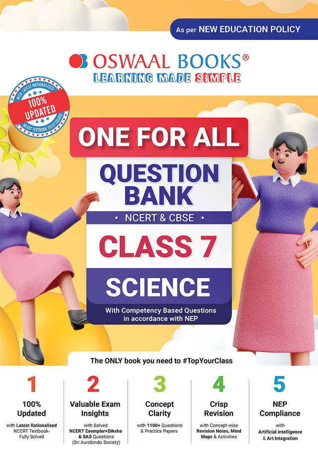 Oswaal One For All Question Bank Ncert & Cbse, Class-7 Science - Retail Maharaj
