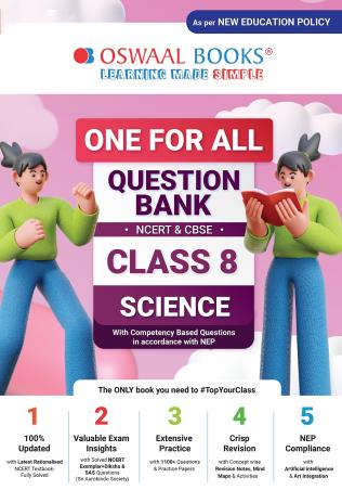 Oswaal One For All Question Bank NCERT & CBSE Class 8 Science (NEP) - Retail Maharaj