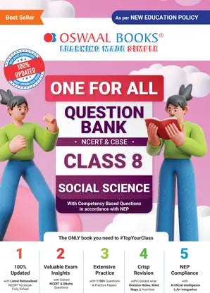 Oswaal One For All Question Bank NCERT & CBSE, Class-8 Social Science - Retail Maharaj