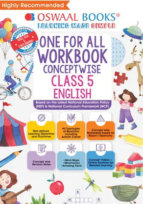 Oswaal One For All Workbook, Class 5, English - Retail Maharaj