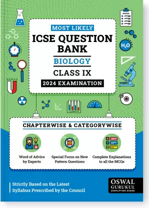 Oswal - Gurukul Biology Most Likely Question Bank for ICSE Class 9 for 2024 Exam - Retail Maharaj