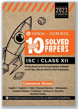 Oswal - Gurukul Commerce Stream 10 Years Solved Papers for ISC 12 Exam 2023 - Retail Maharaj